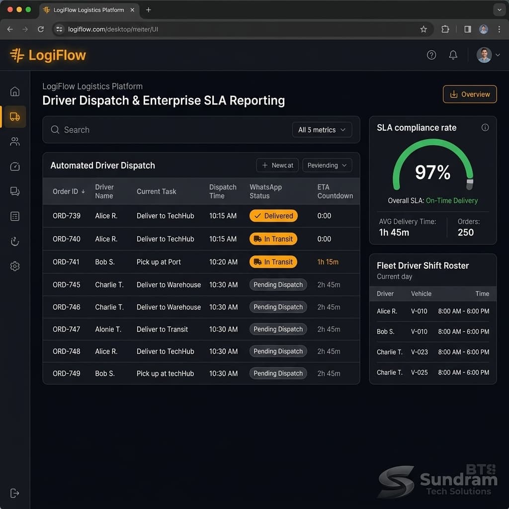 Driver Dispatch & SLA Reports